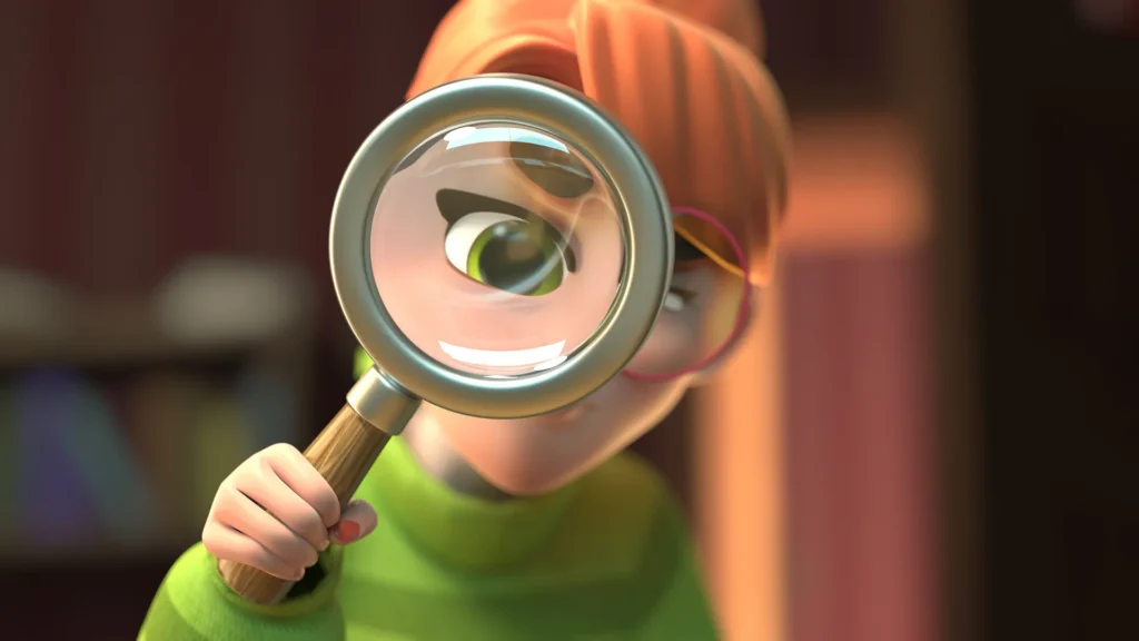 A screengrab image from the 3D character animation production we made for the game marketing animation project for Rovio Small Town Murders.