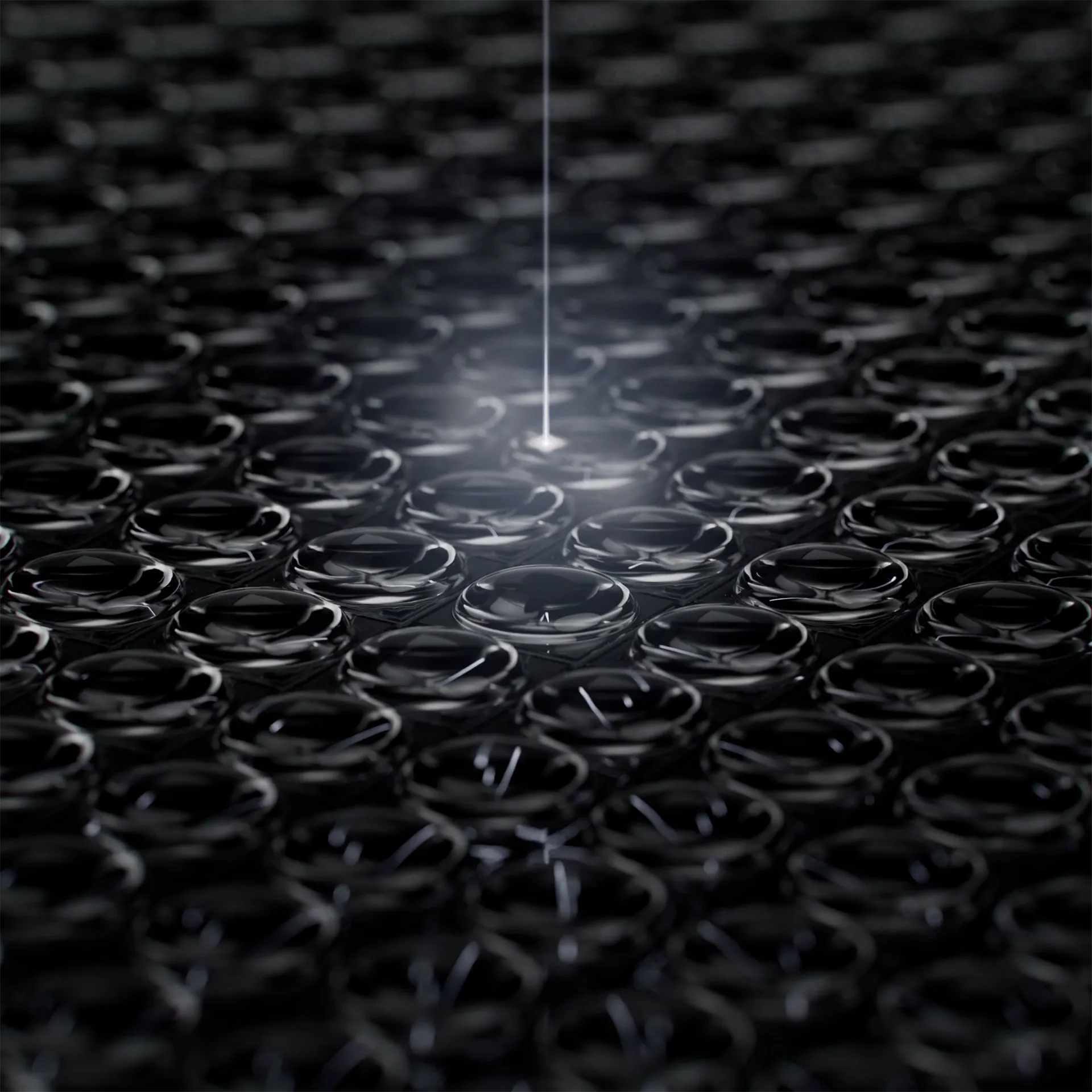 Image of a photon hitting a part of a photosensitive sensor of a Zeiss ZX1 camera. Still frame from a high-end high tech 3D product animation made for Zeiss.