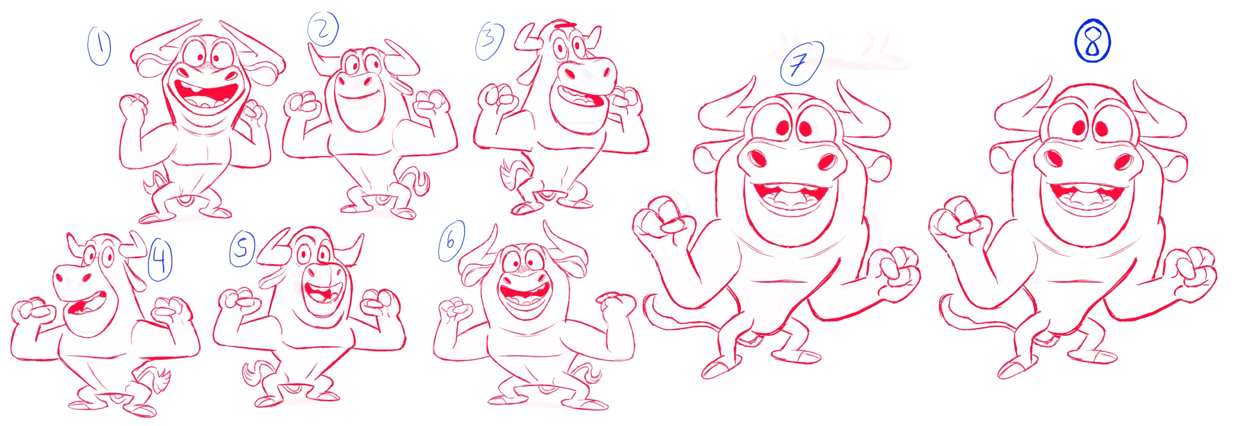 A sketch drawing for character design we made for the 3D character animation project for DNA.