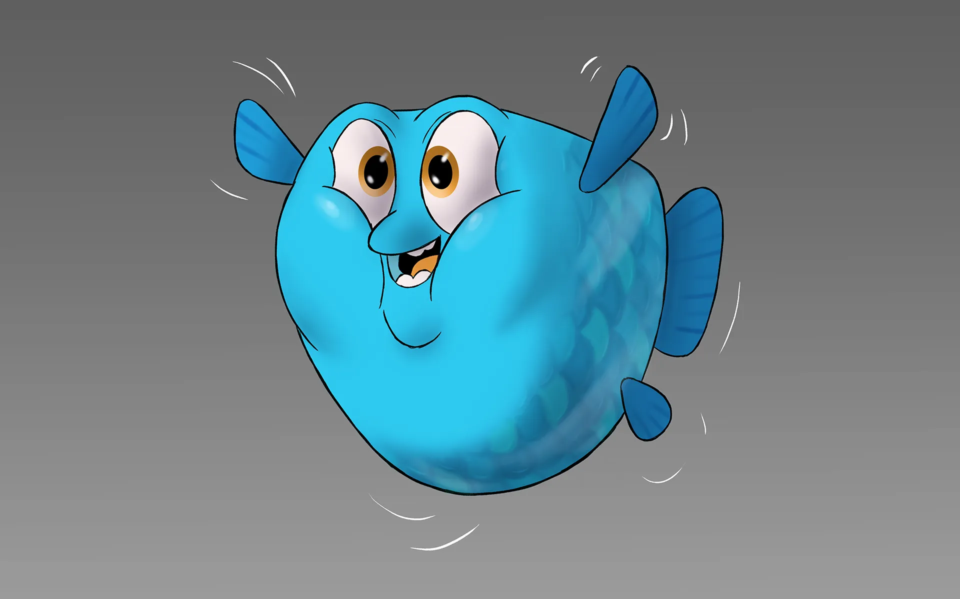 Color sketch version of the character design illustration we made for DNA.