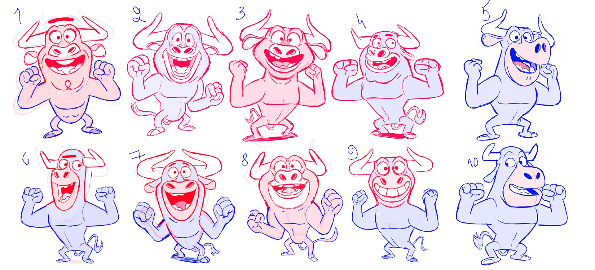 A sketch drawing for character design we made for the 3D character animation project for DNA.