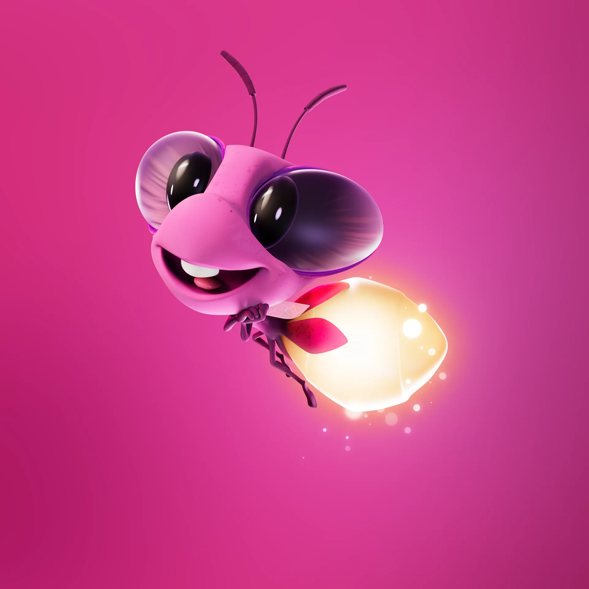 A final version of the firefly character made for DNA as a part of a 3D character animation campaign for marketing purposes.