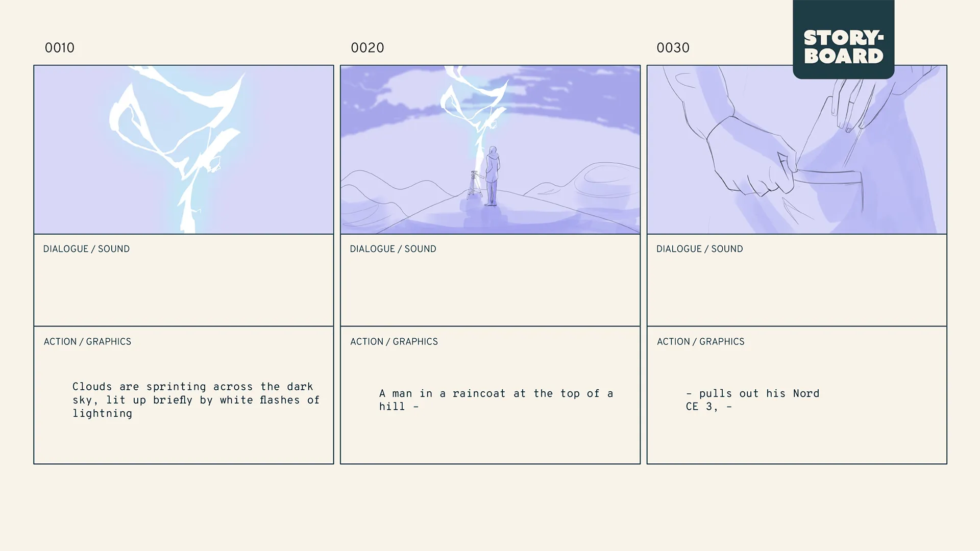 A storyboard frame from the OnePlus Nord CE3 5G AI Animation production we made for OnePlus.