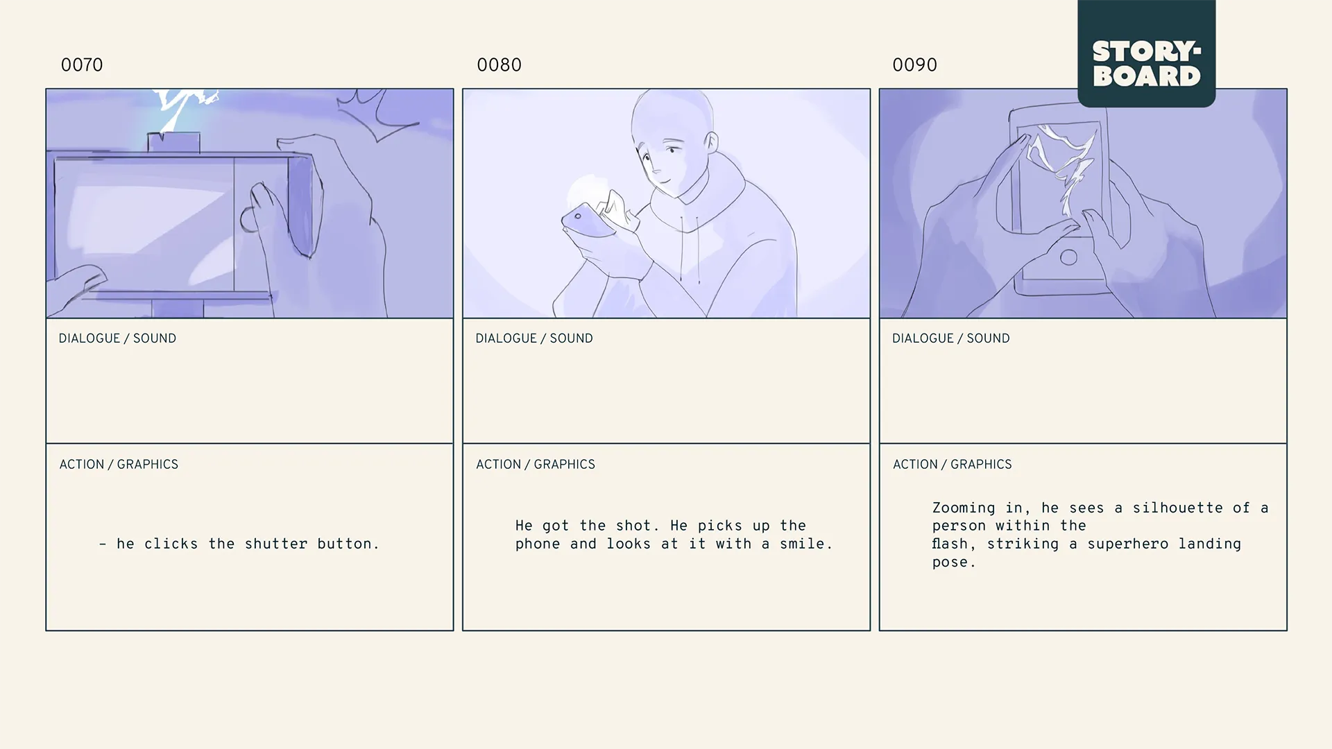 A storyboard frame from the OnePlus Nord CE3 5G AI Animation production we made for OnePlus.