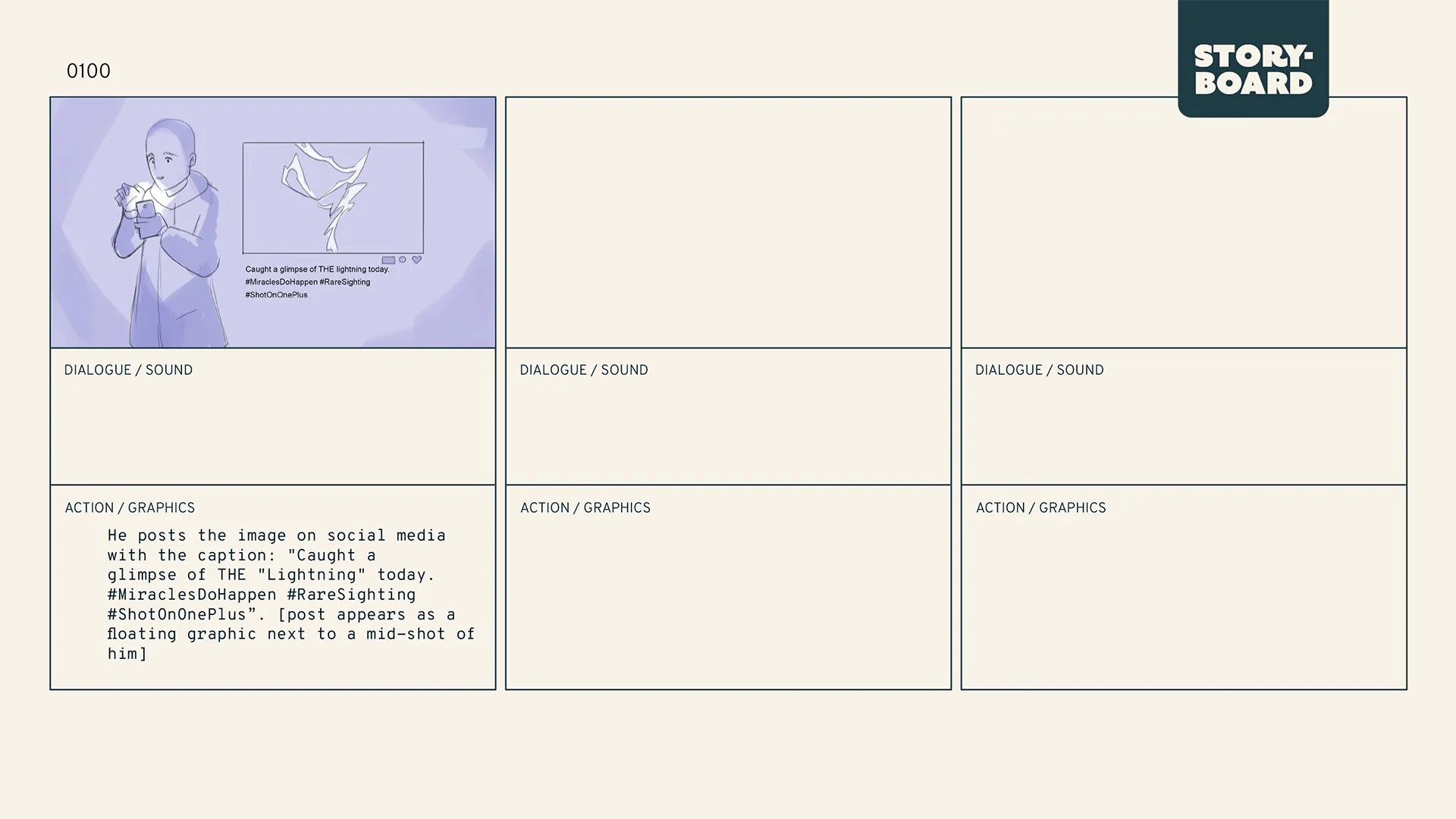 A storyboard frame from the OnePlus Nord CE3 5G Animation production we made for OnePlus.