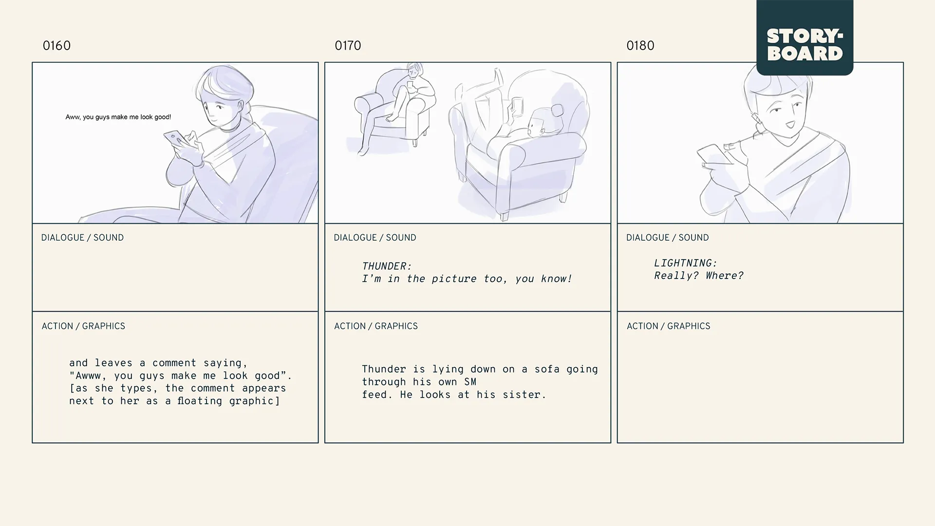 A storyboard frame from the OnePlus Nord CE3 5G Animation production we made for OnePlus.