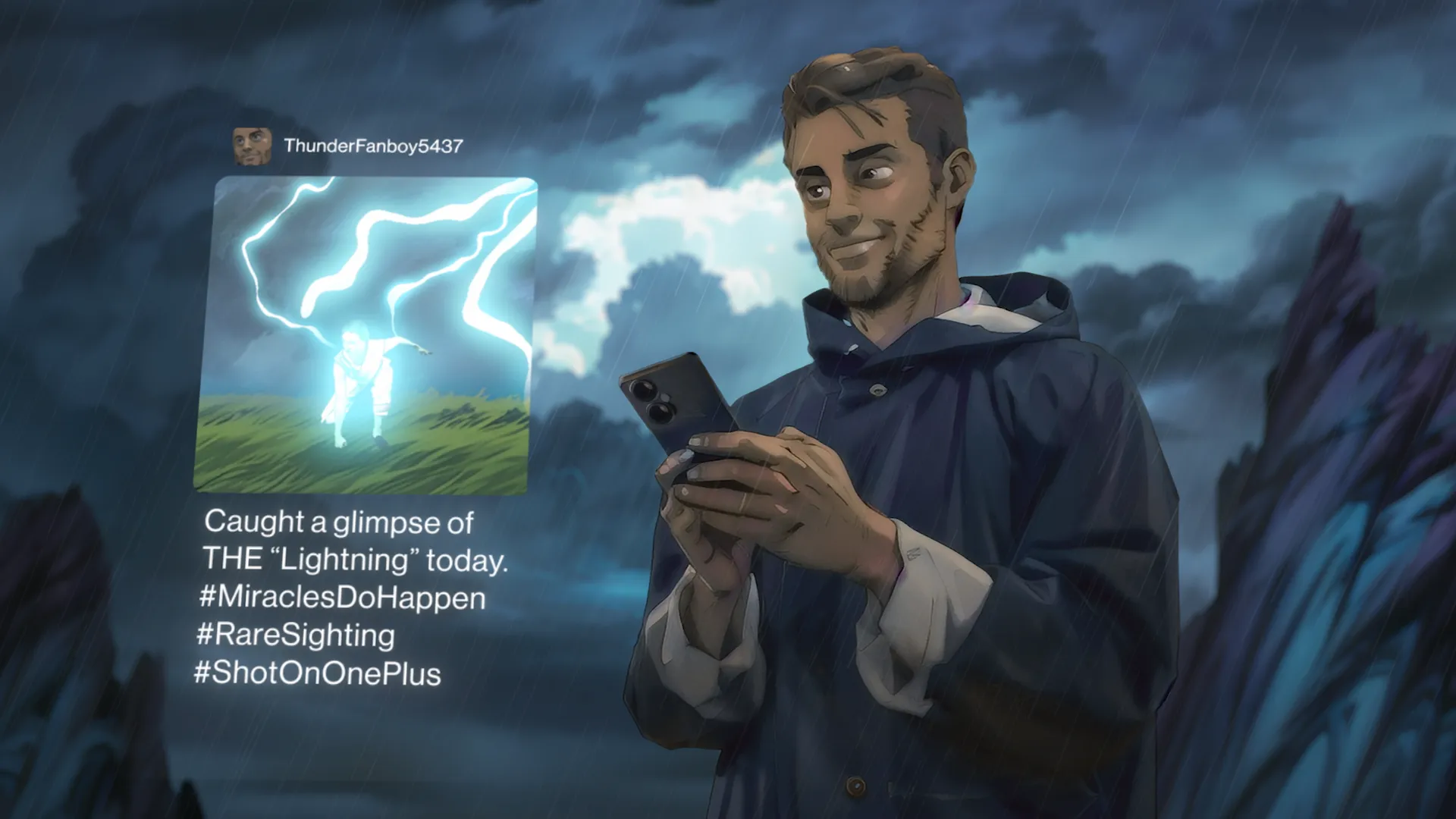 A styleframe image of the AI Animation production we made for OnePlus Nord CE3 5G.