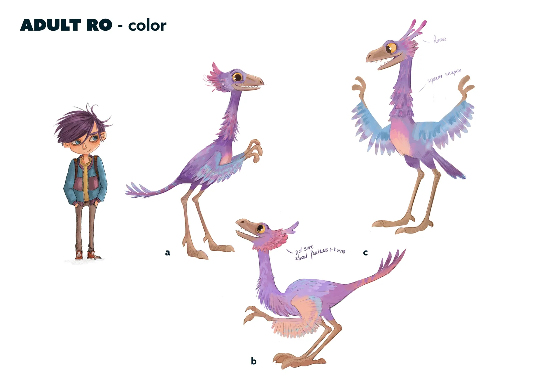 Character design material for the animated feature Ro. The case study is about character design for feature animation.