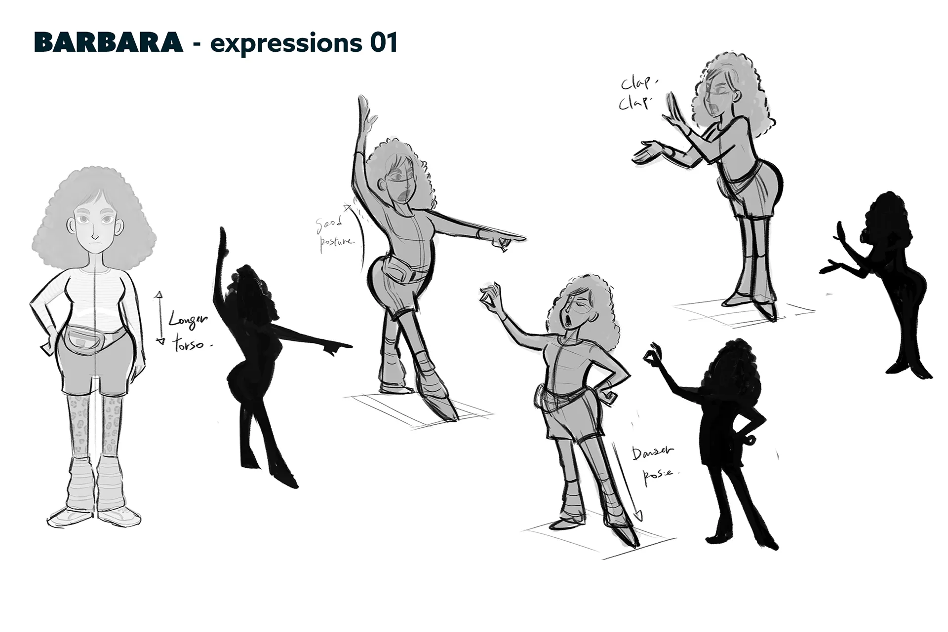 Character design material for the animated feature Ro.