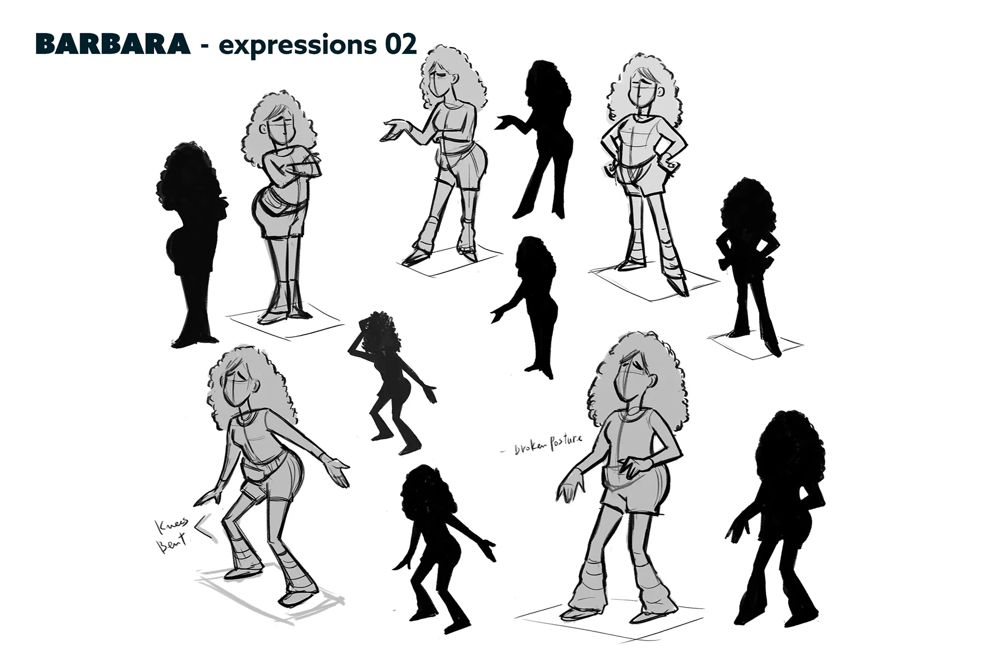 Character design material for the animated feature Ro.