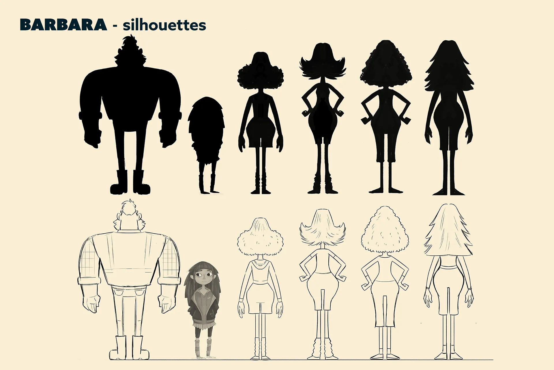 Character design material for the animated feature Ro.