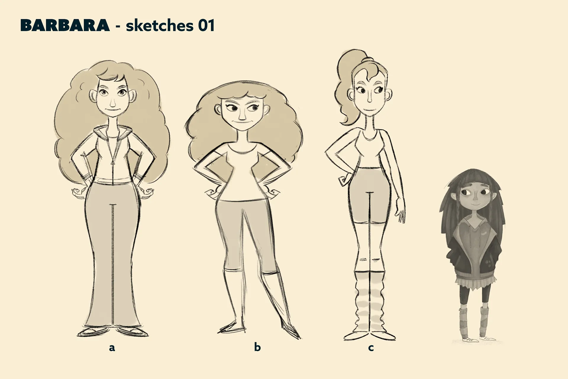 Character design material for the animated feature Ro.
