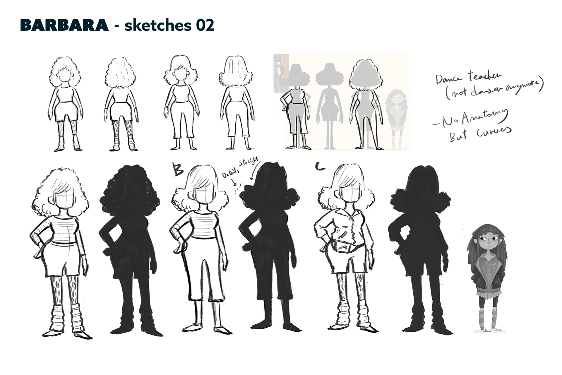 Character design material for the animated feature Ro.