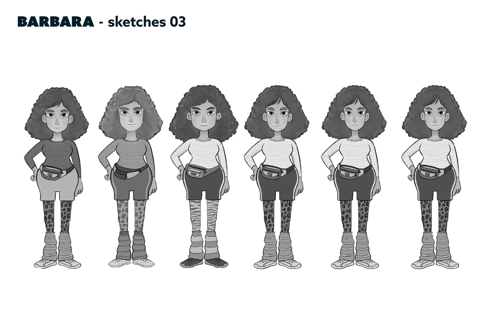 Character design material for the animated feature Ro.
