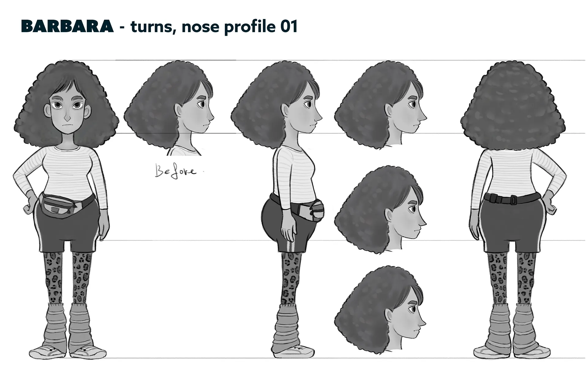 Character design material for the animated feature Ro.