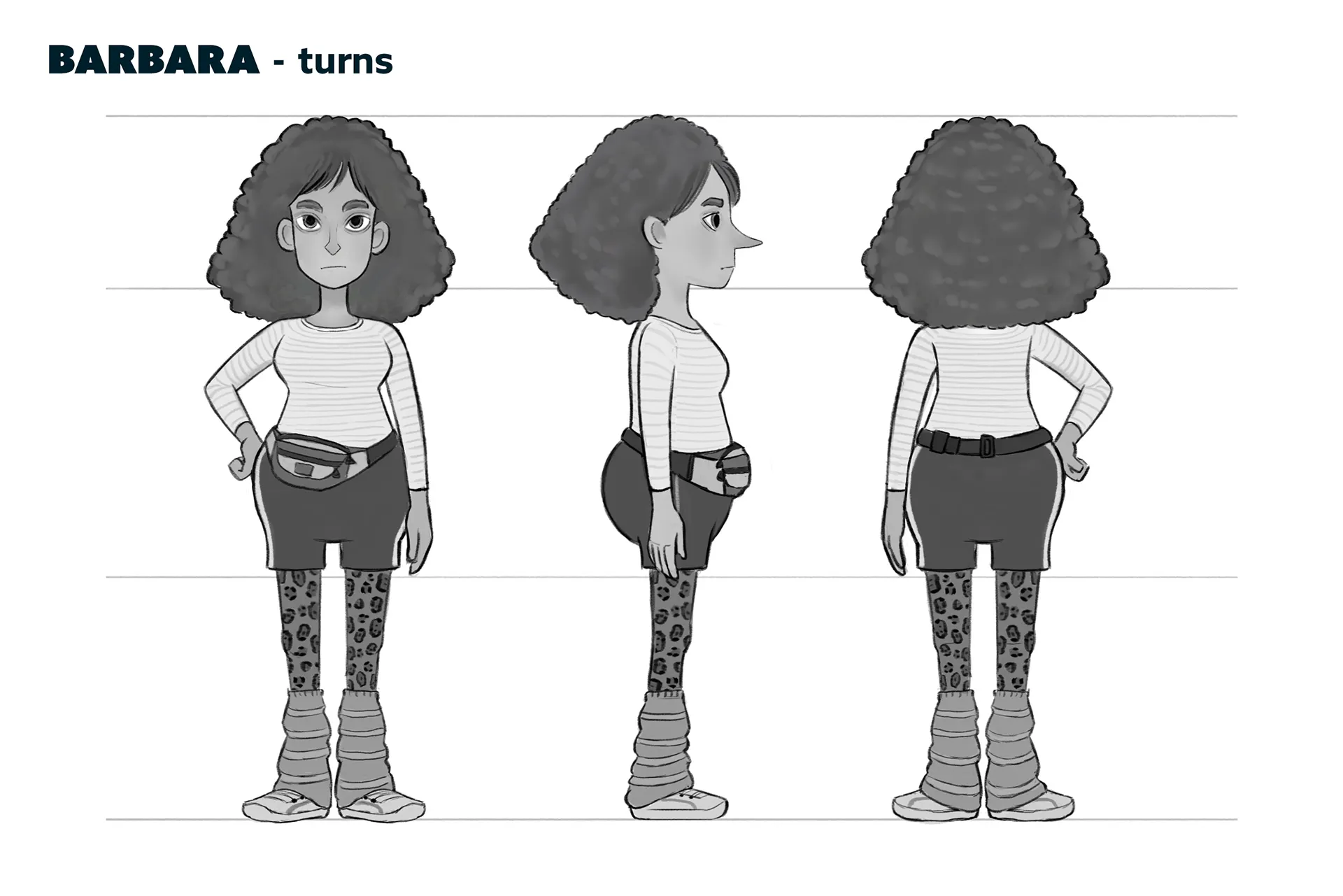 Character design material for the animated feature Ro.