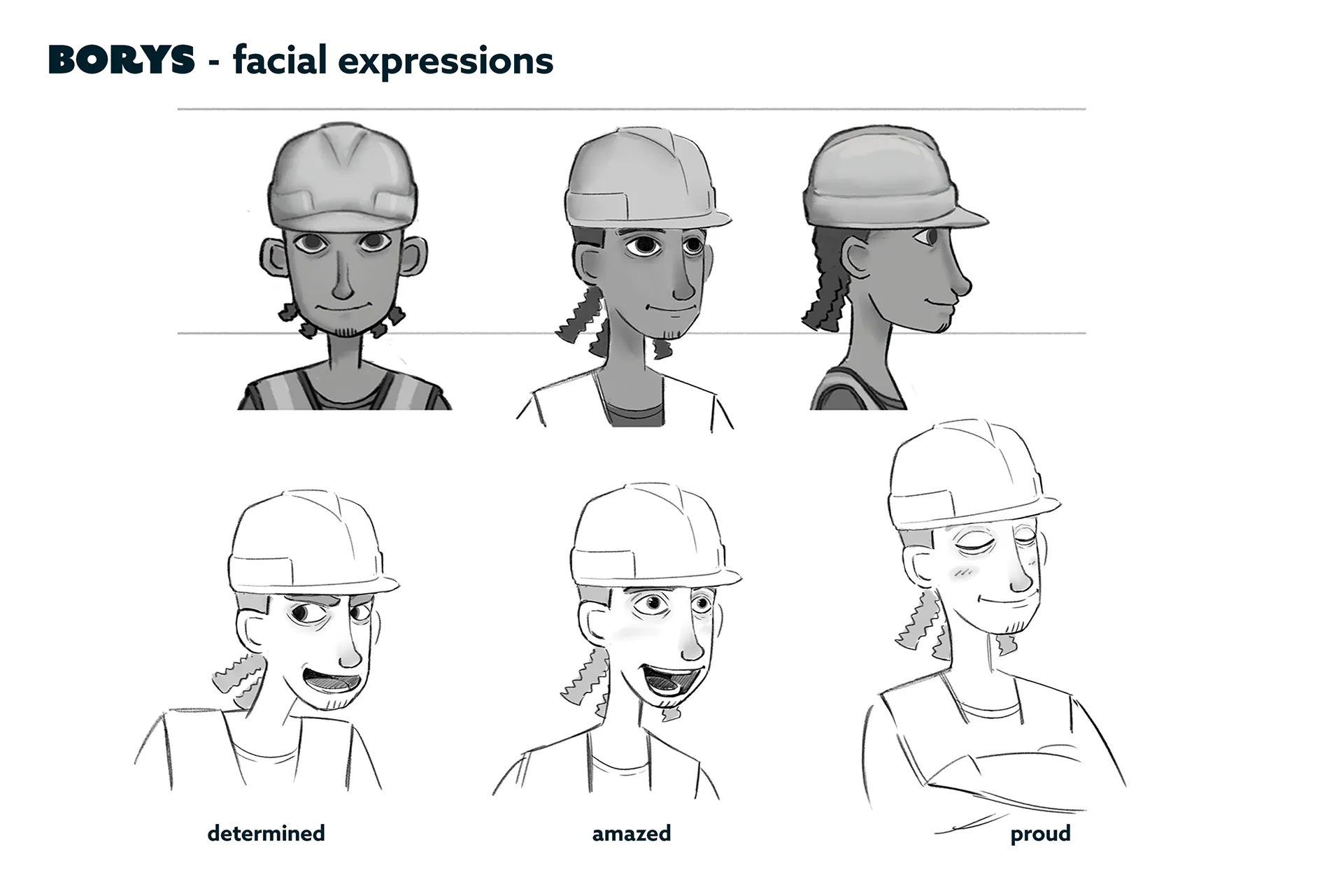 Character design process material for the case study: character design for feature animation - Ro.