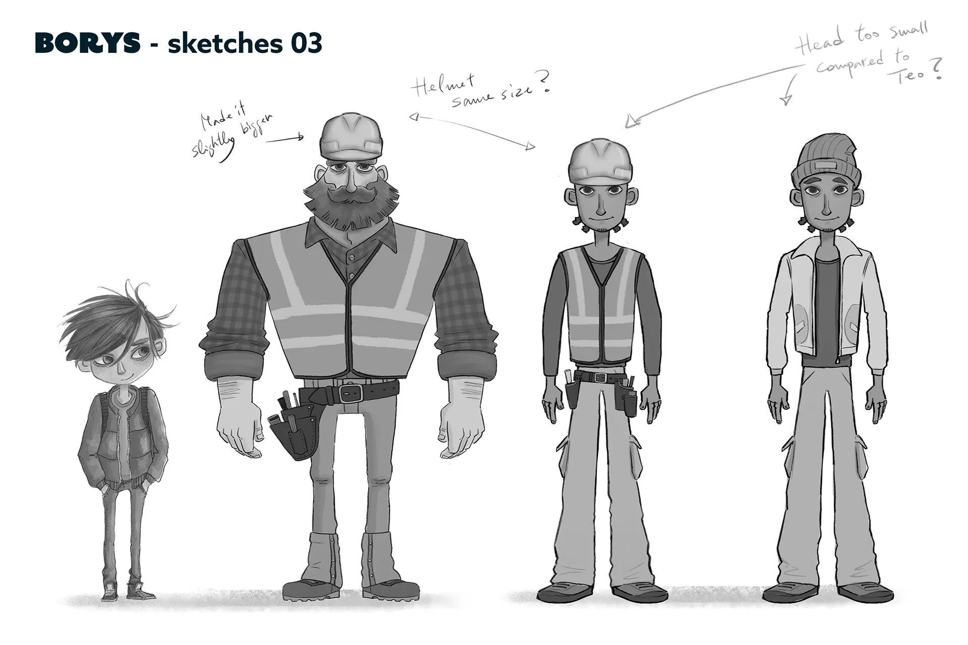 Character design process material for the case study: character design for feature animation - Ro.