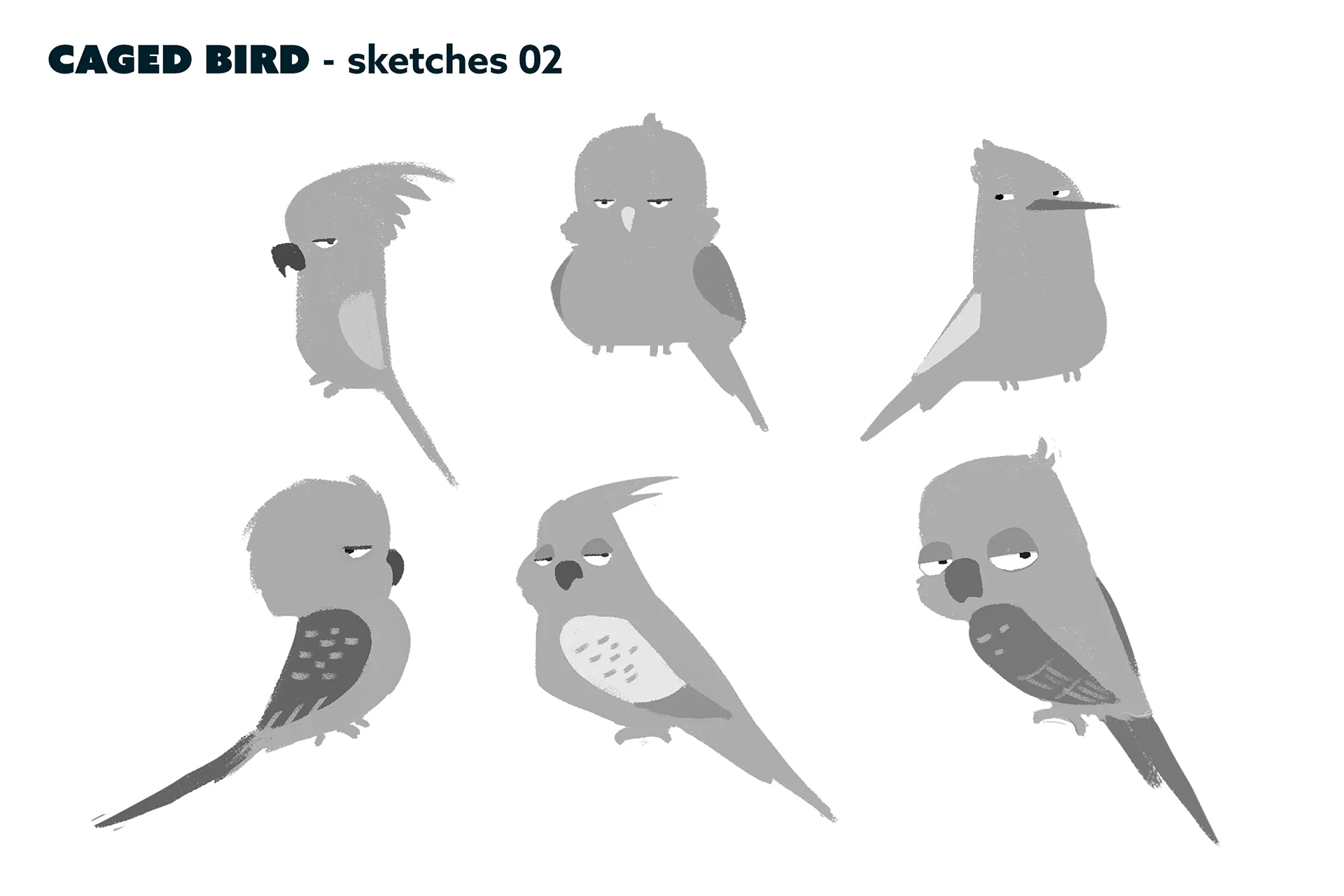 Character design process material for the case study: character design for feature animation - Ro.