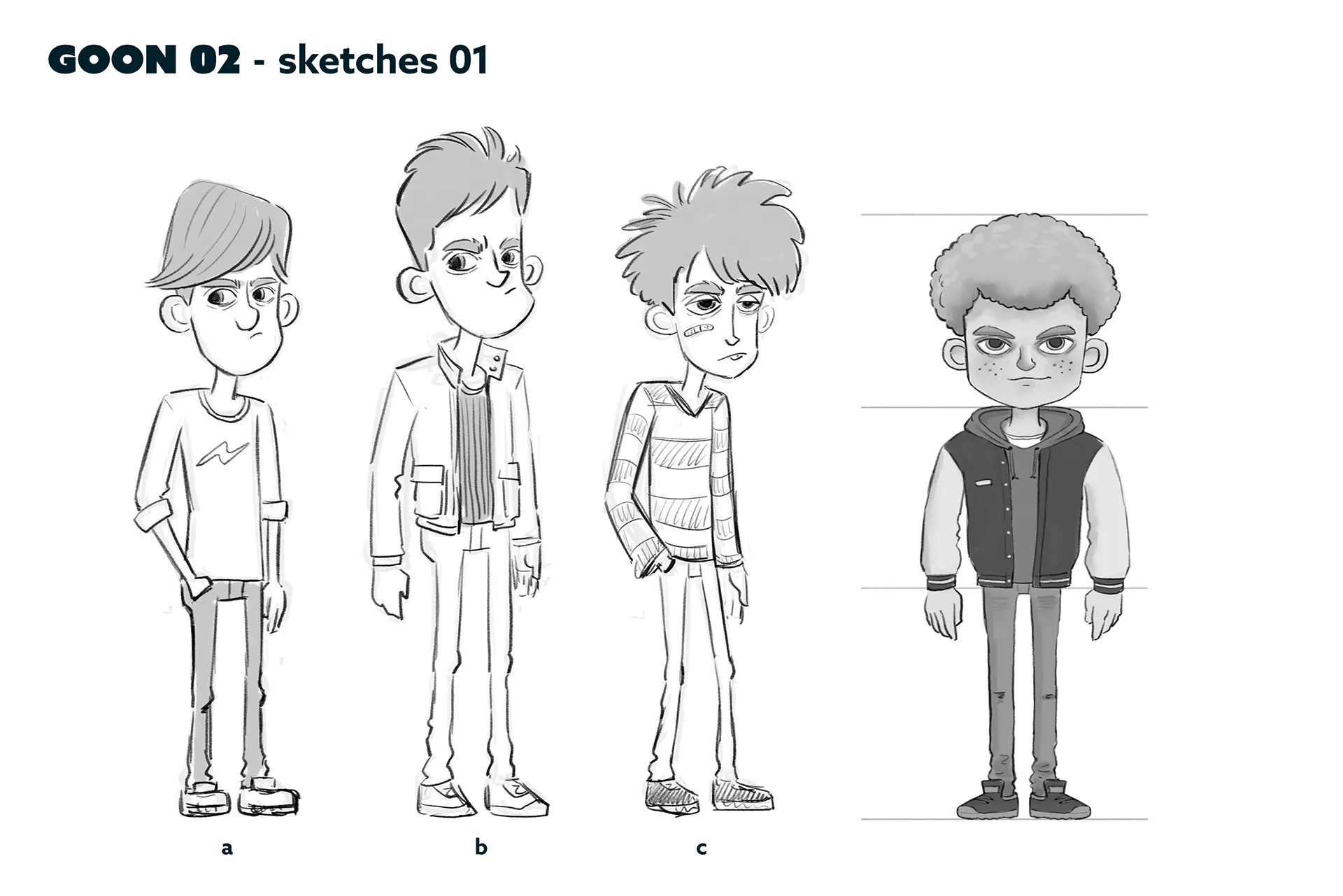 Character design process material for the case study: character design for feature animation - Ro.