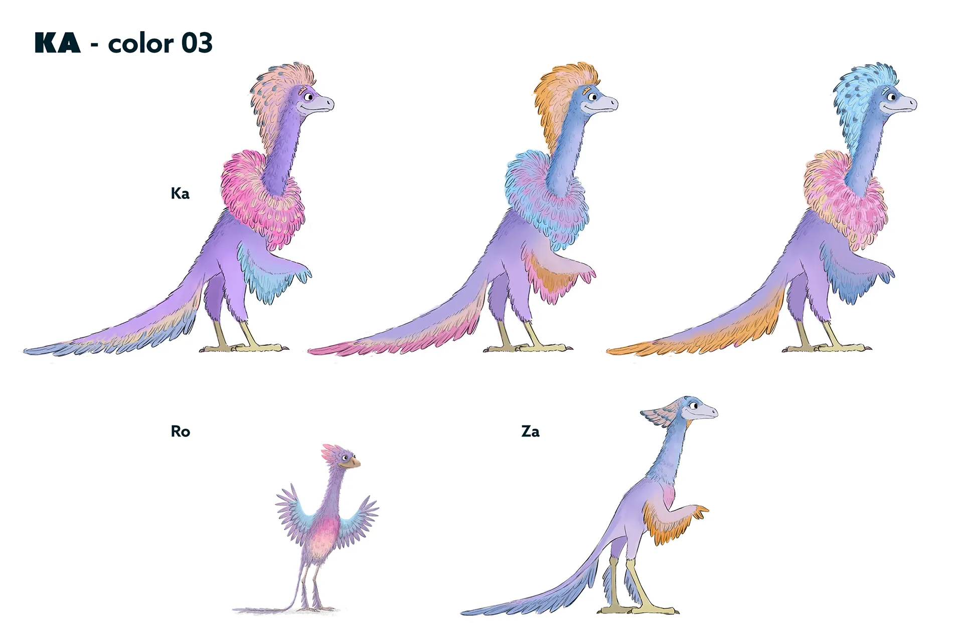 Character design process material for the case study: character design for feature animation - Ro.