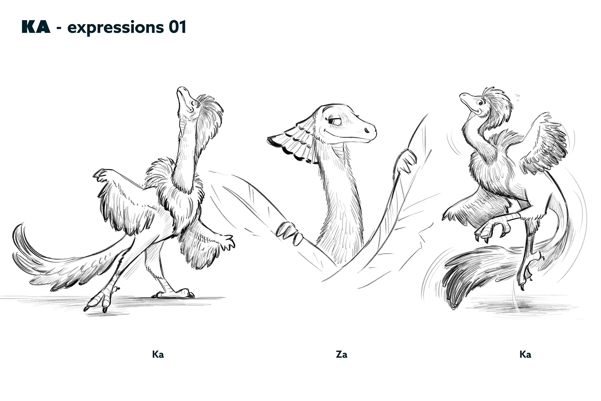 Character design process material for the case study: character design for feature animation - Ro.