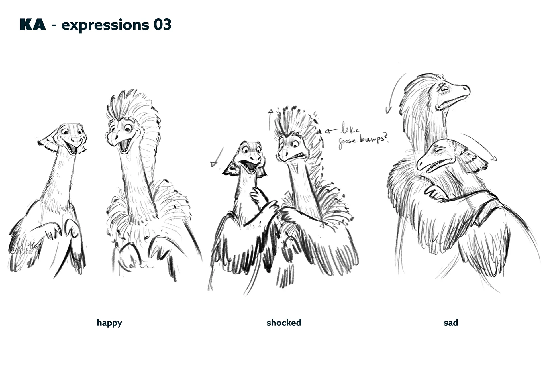 Character design process material for the case study: character design for feature animation - Ro.