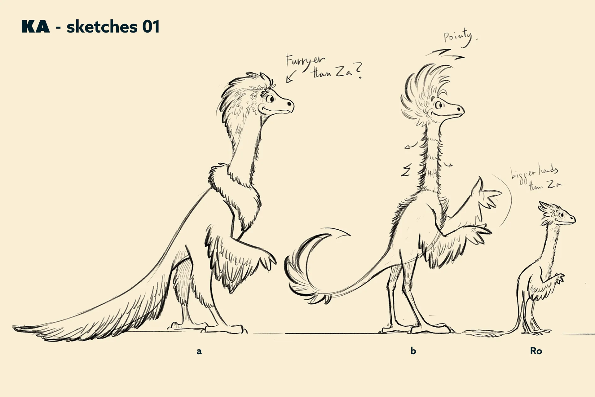 Character design process material for the case study: character design for feature animation - Ro.