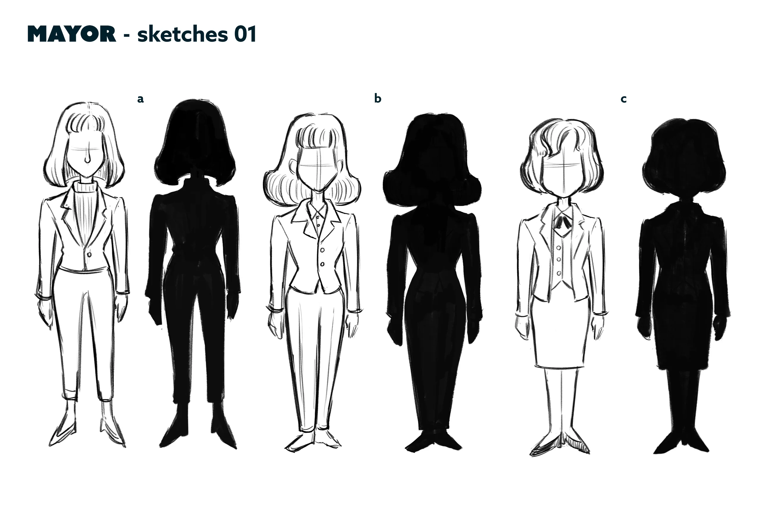 Character design process material for the case study: character design for feature animation - Ro.