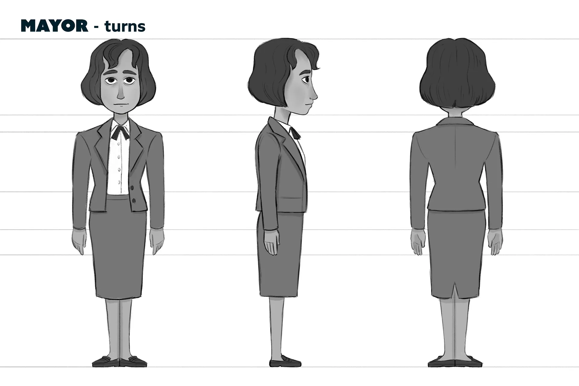 Character design process material for the case study: character design for feature animation - Ro.