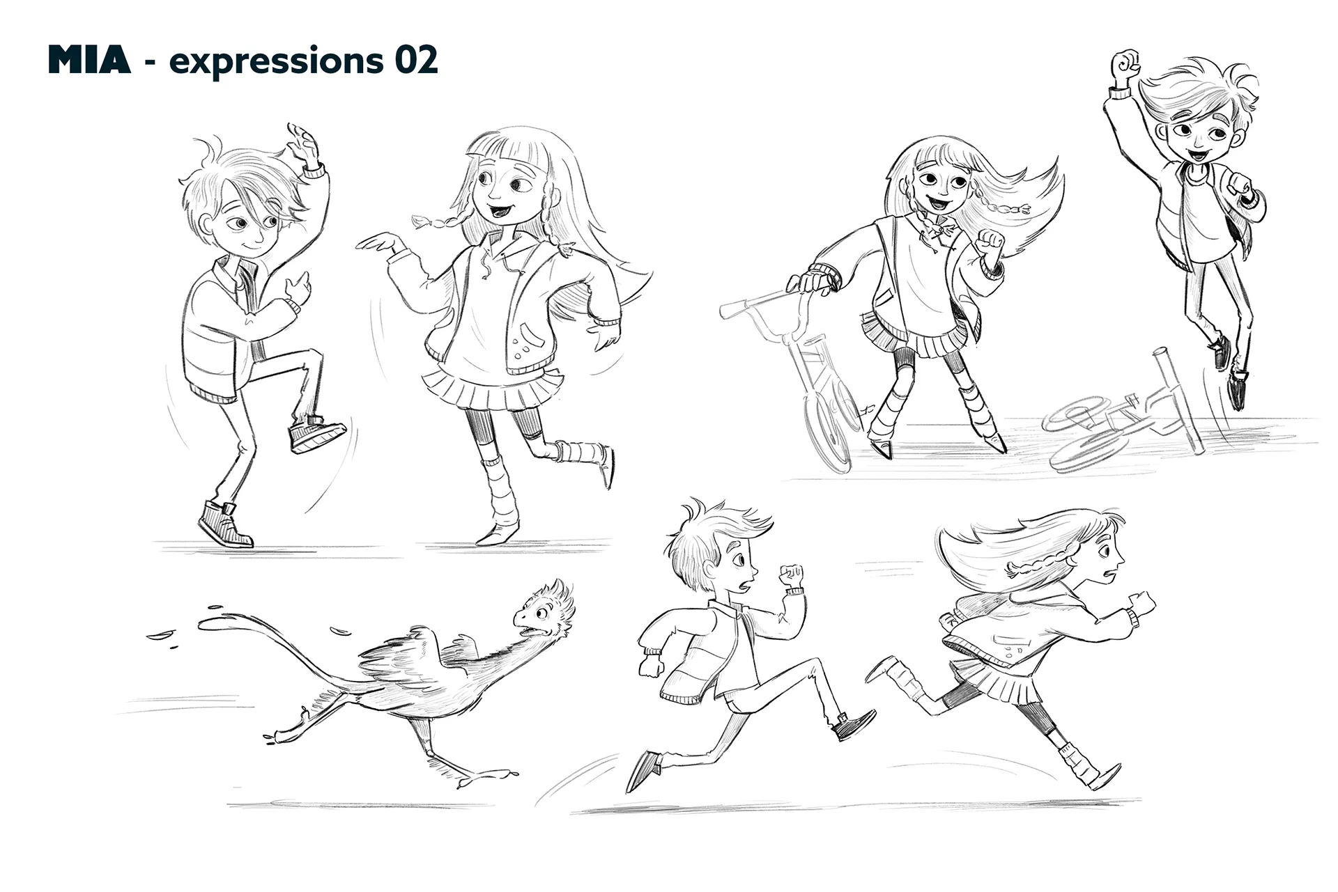 Character design material for the animated feature Ro.