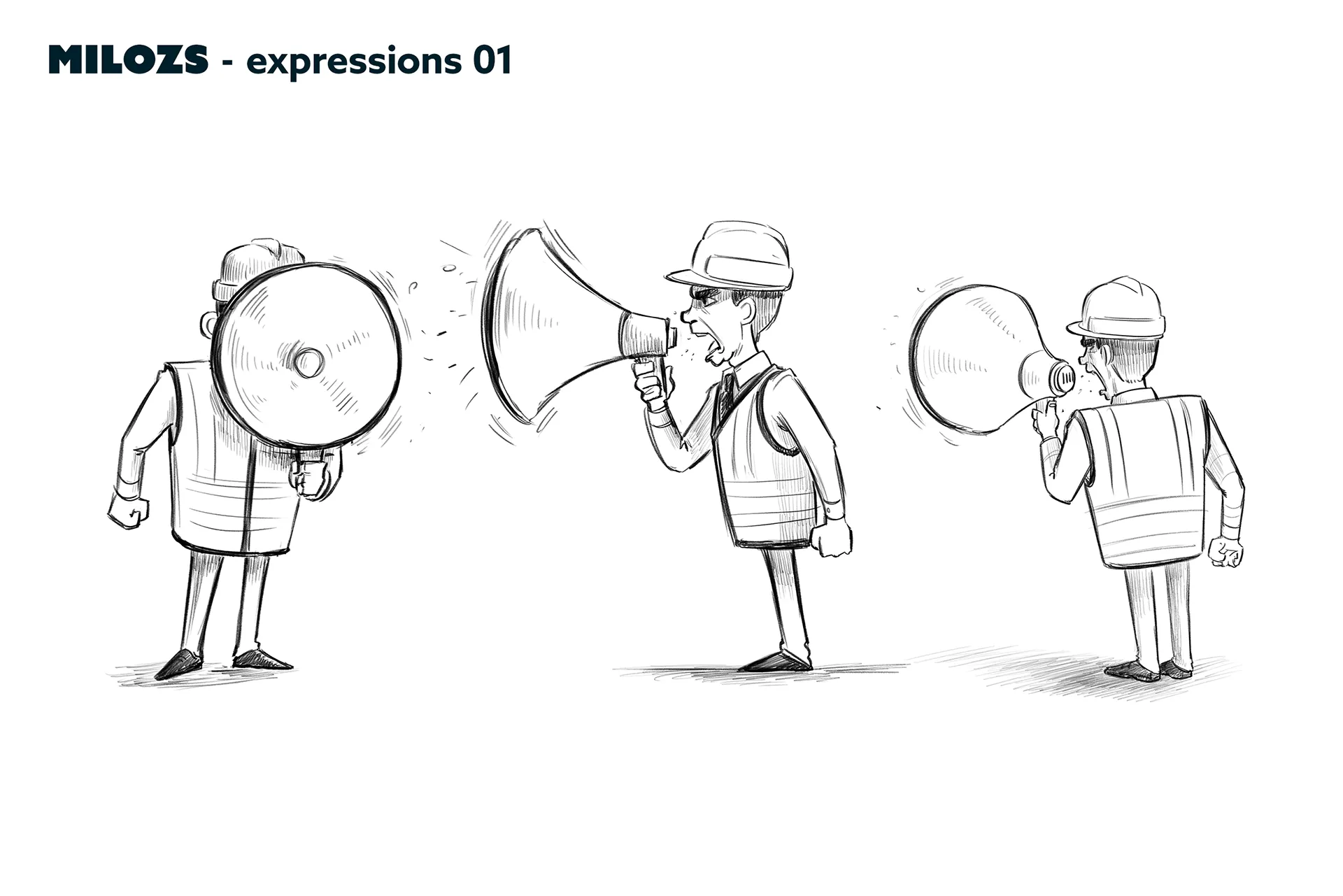 Character design material for the animated feature Ro.