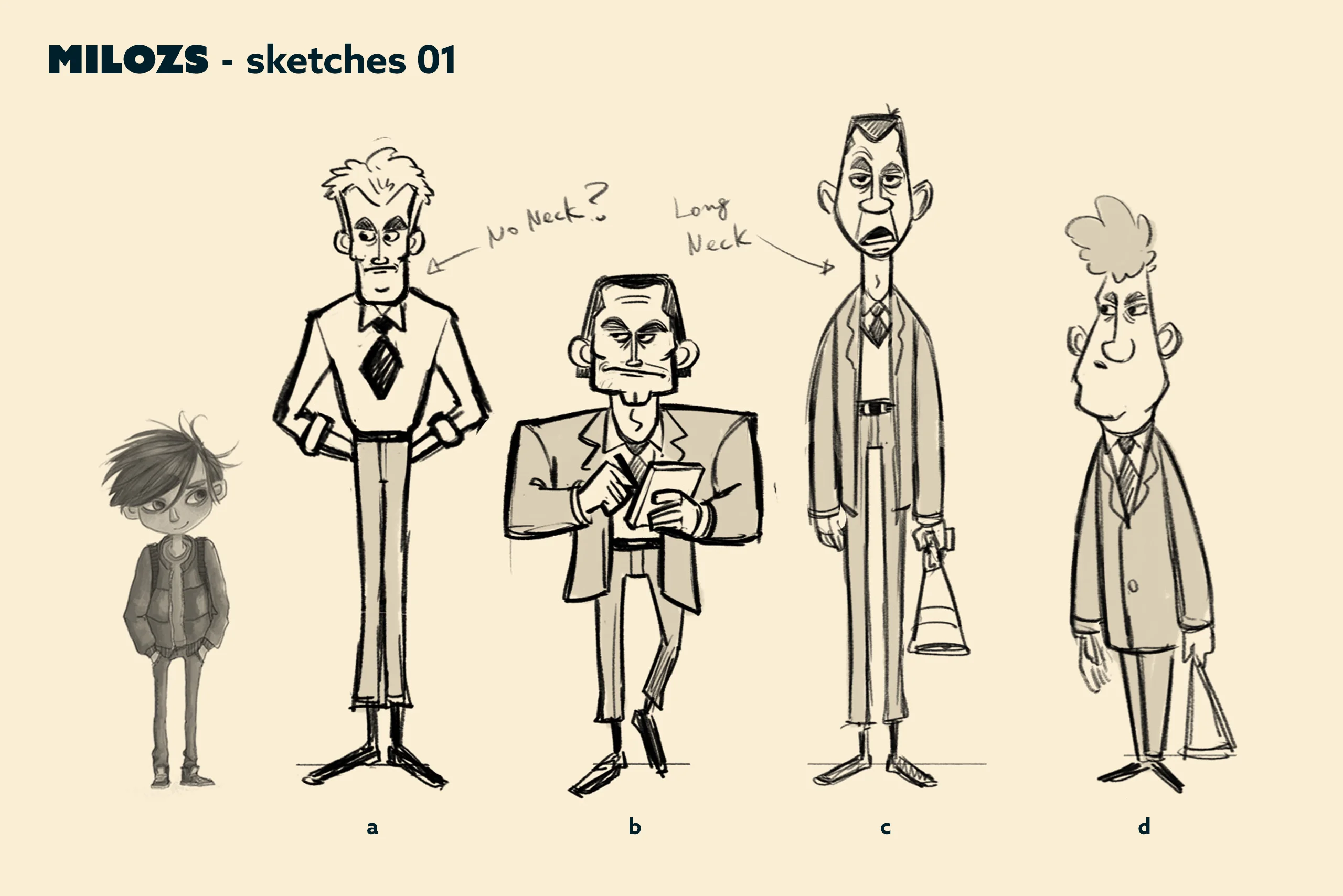Character design material for the animated feature Ro.