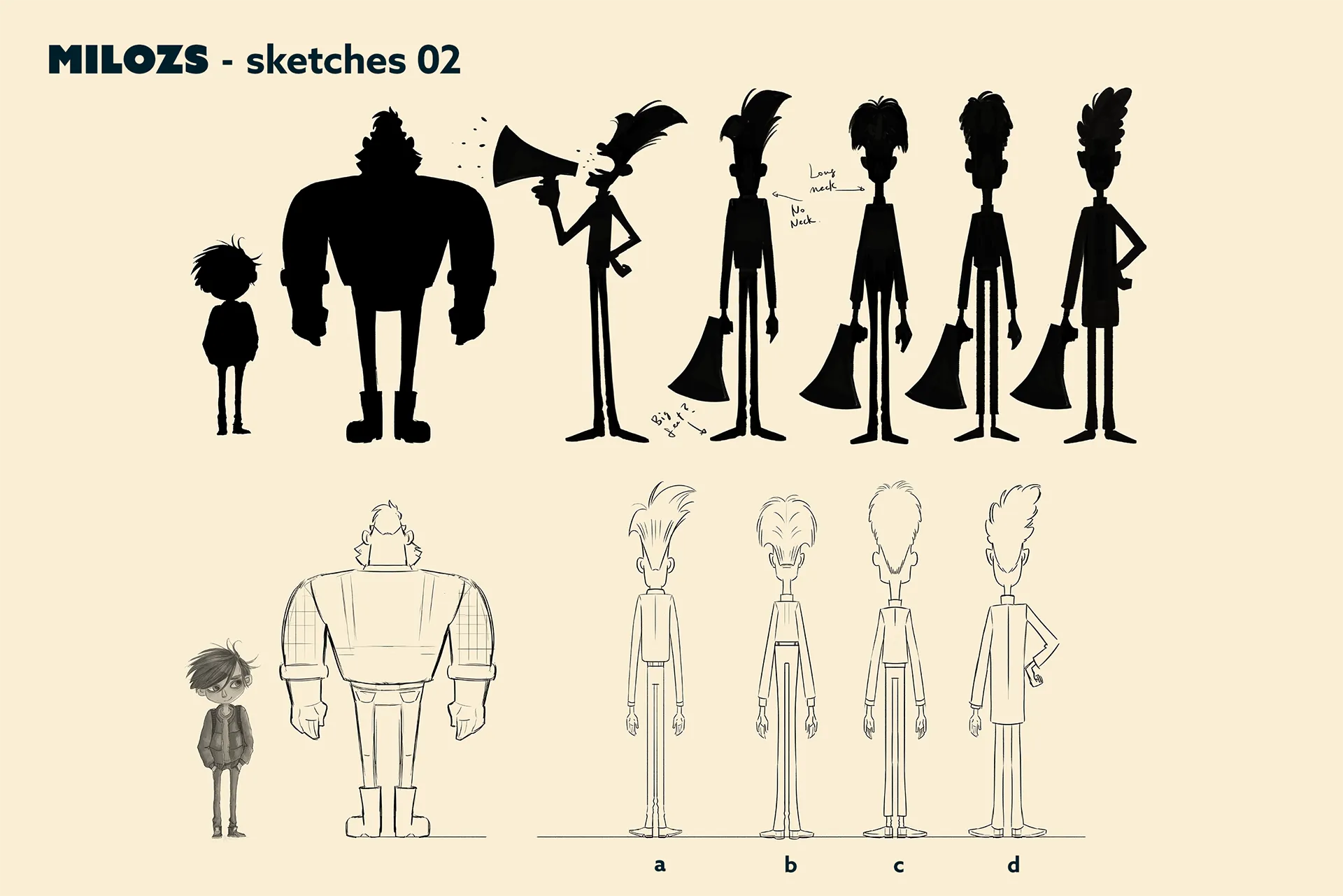 Character design material for the animated feature Ro.