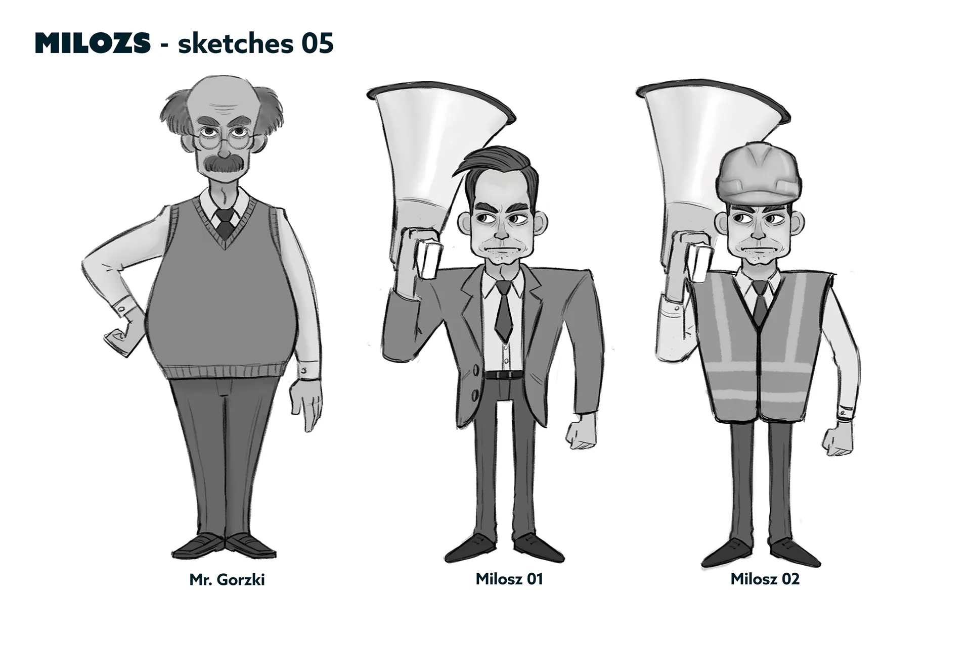 Character design material for the animated feature Ro.