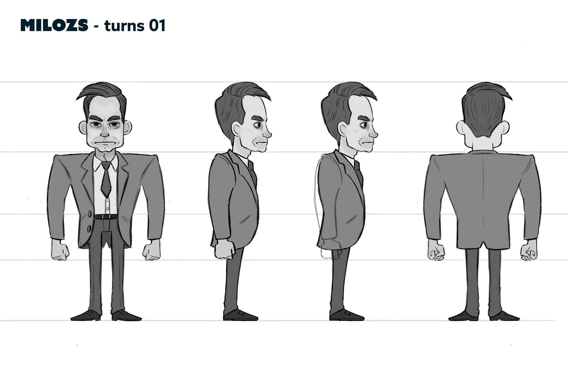 Character design material for the animated feature Ro.