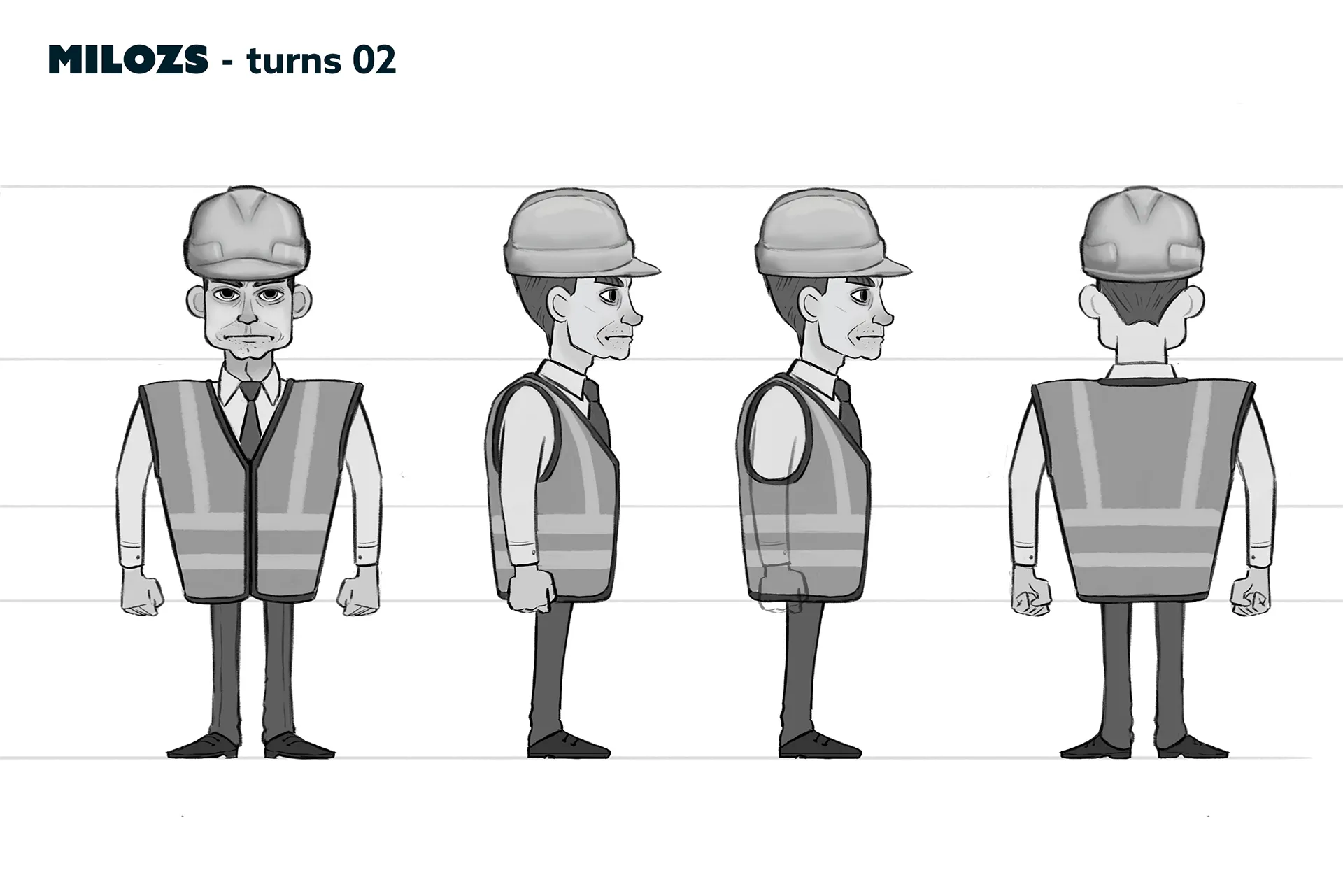 Character design material for the animated feature Ro.