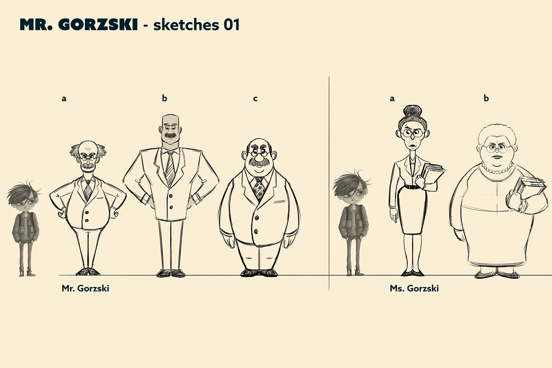 Character design process material for the case study: character design for feature animation - Ro.