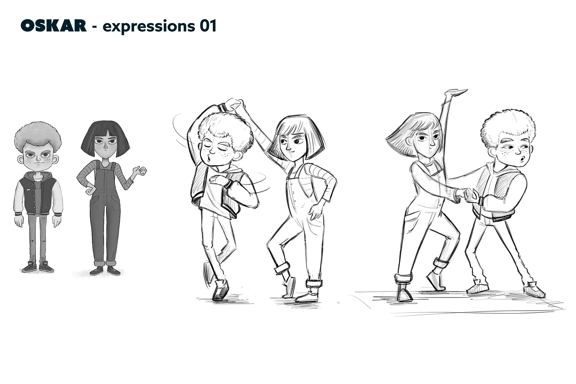 Character design material for the animated feature Ro.