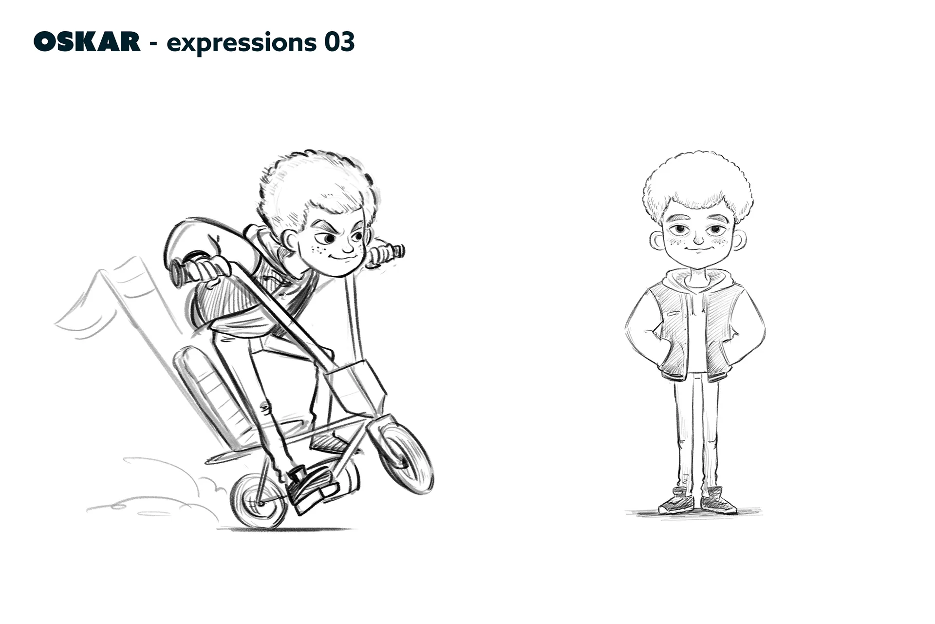 Character design material for the animated feature Ro.