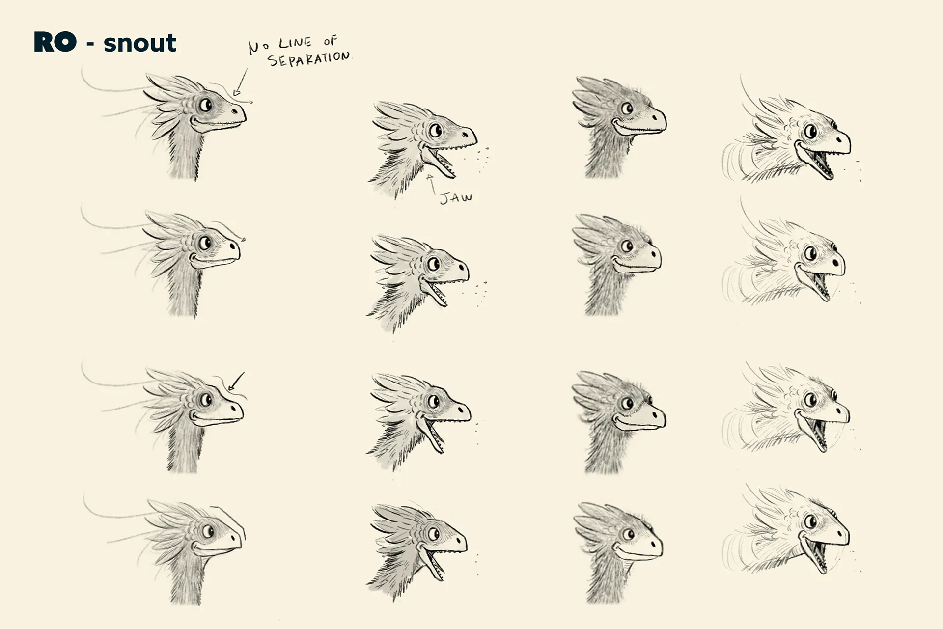 Character design material for the animated feature Ro. The case study is about character design for feature animation.