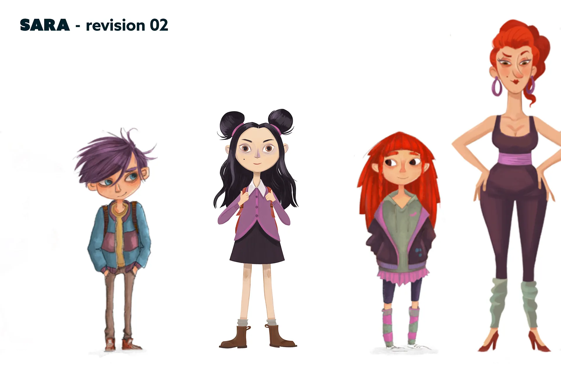 Character design material for the animated feature Ro.