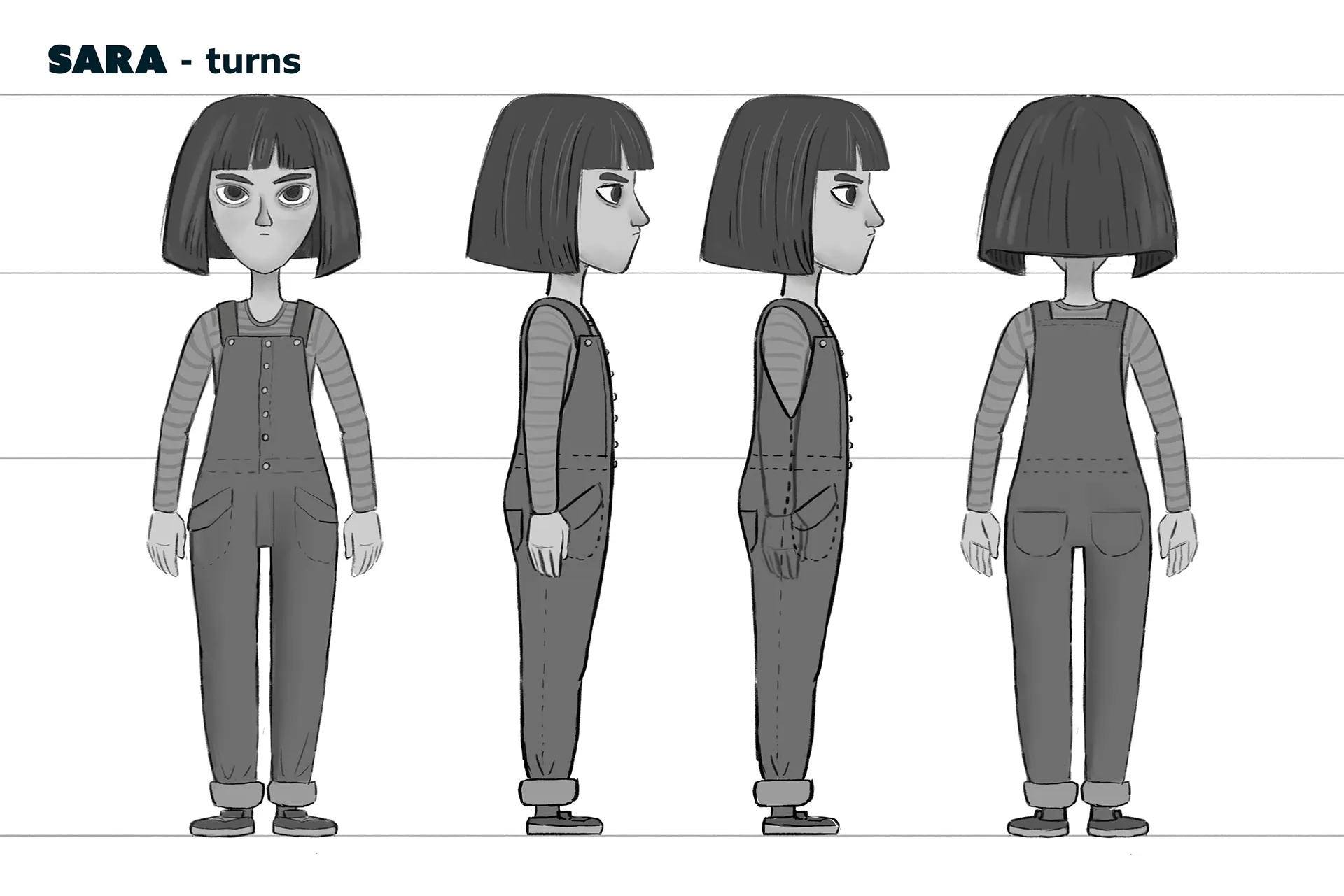 Character design material for the animated feature Ro.