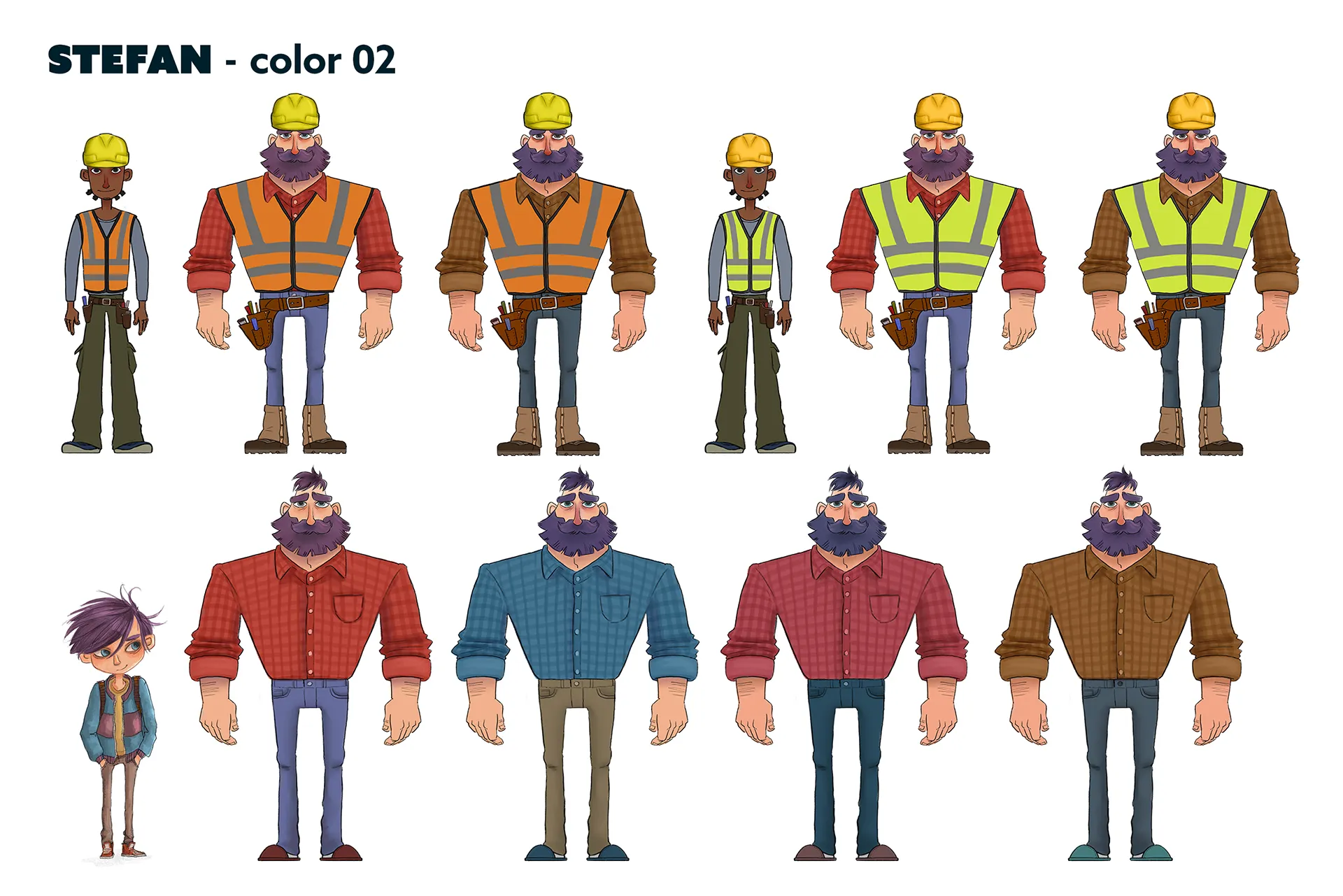 Character design process material for the case study: character design for feature animation - Ro.
