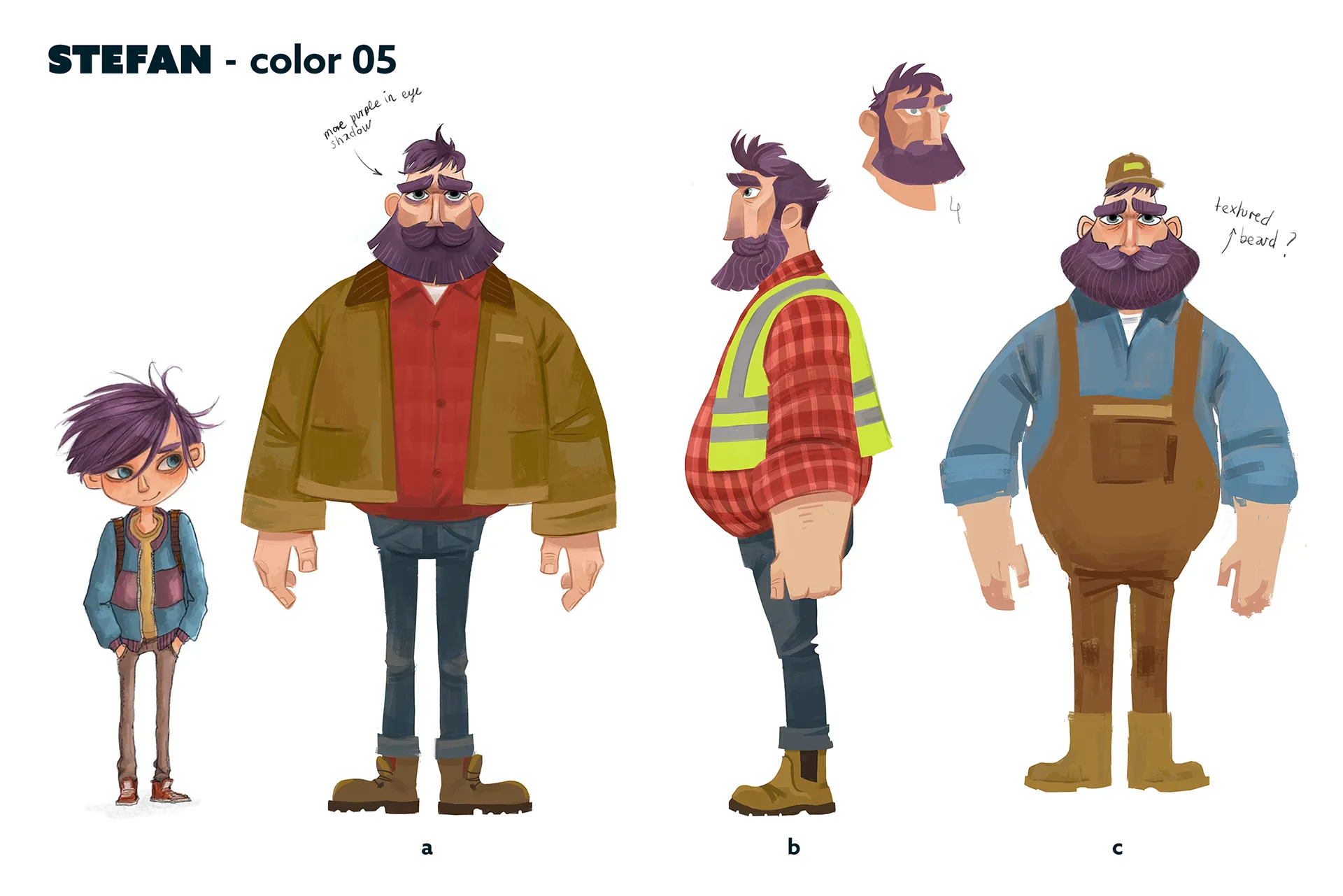Character design process material for the case study: character design for feature animation - Ro.
