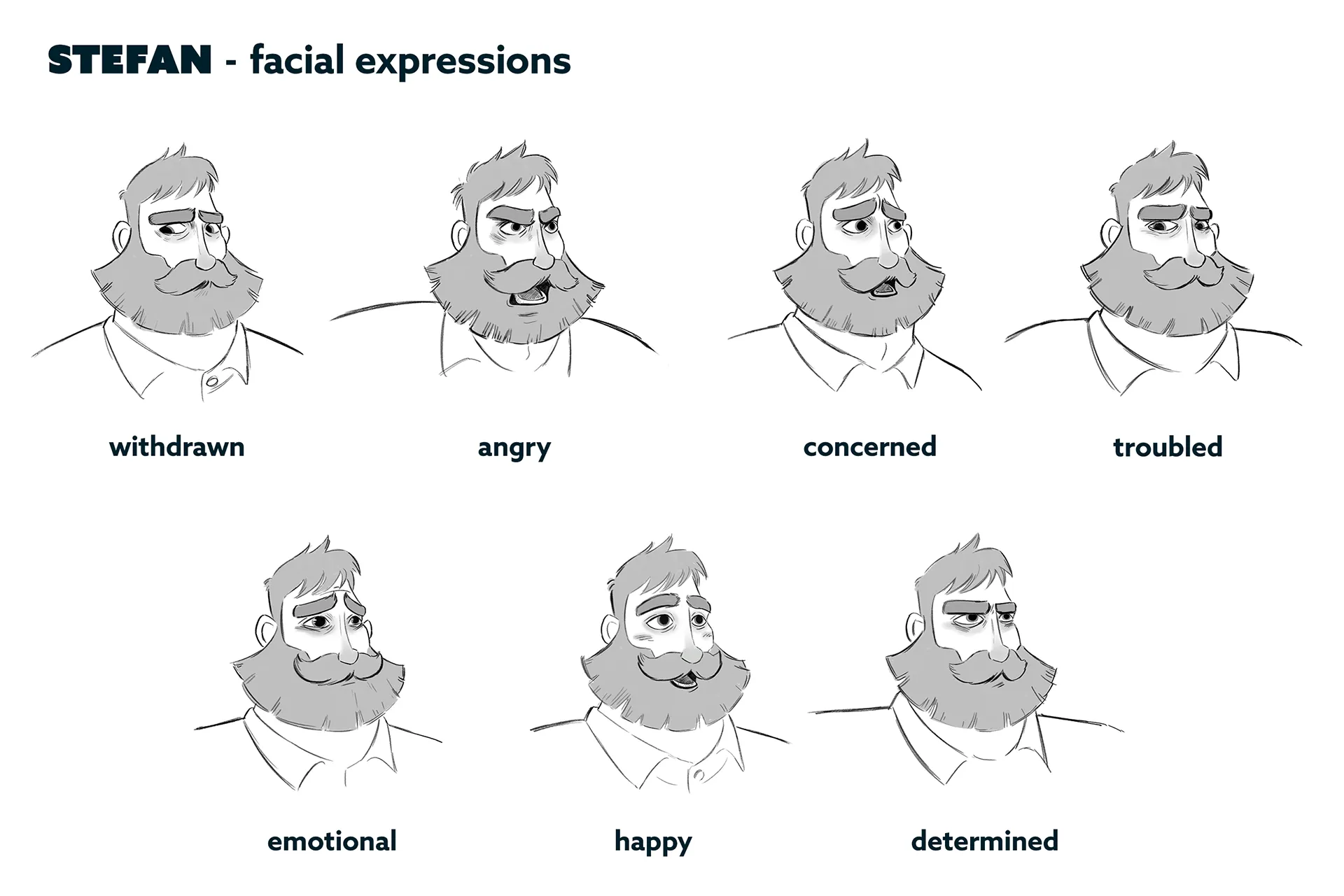 Character design process material for the case study: character design for feature animation - Ro.