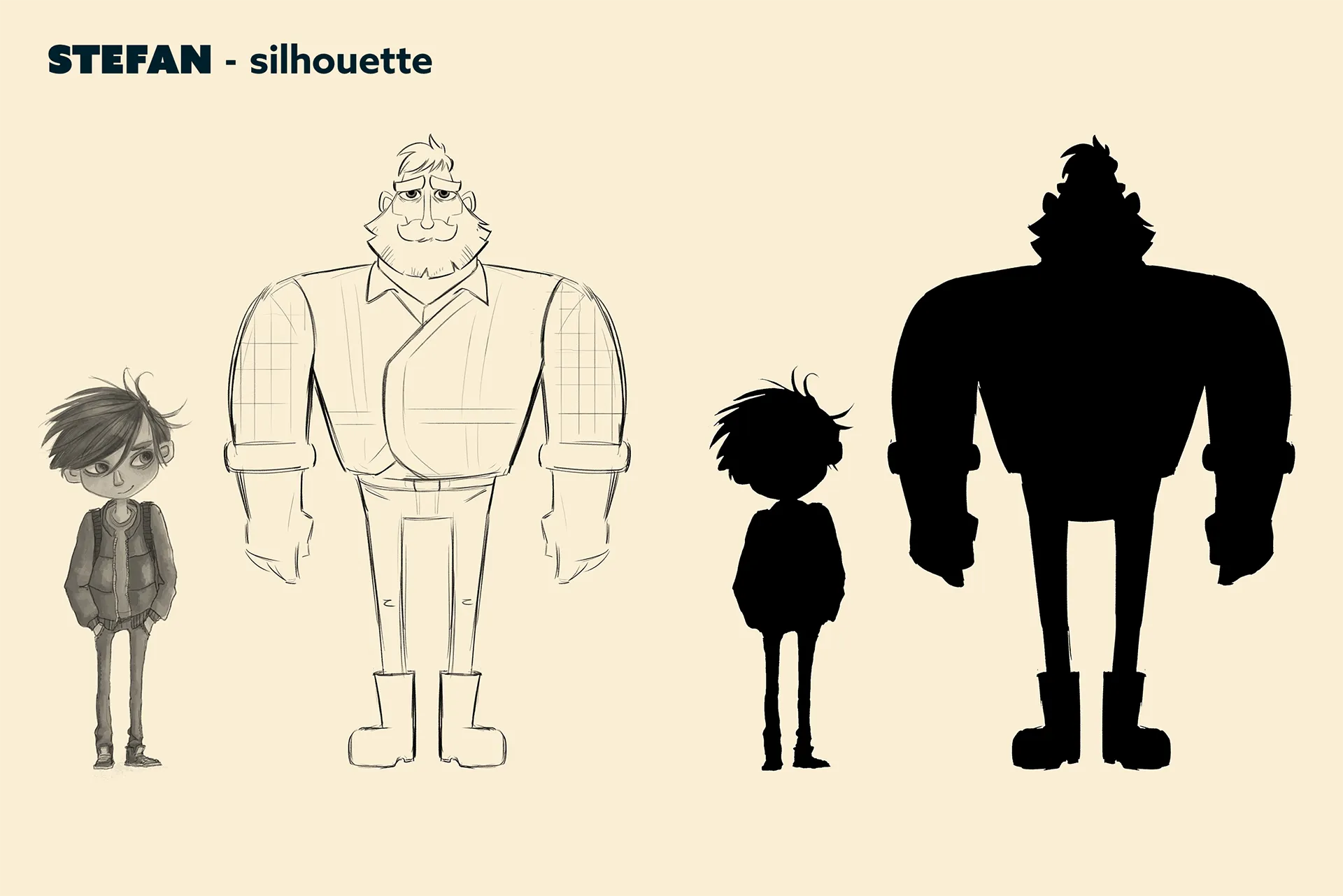 Character design process material for the case study: character design for feature animation - Ro.