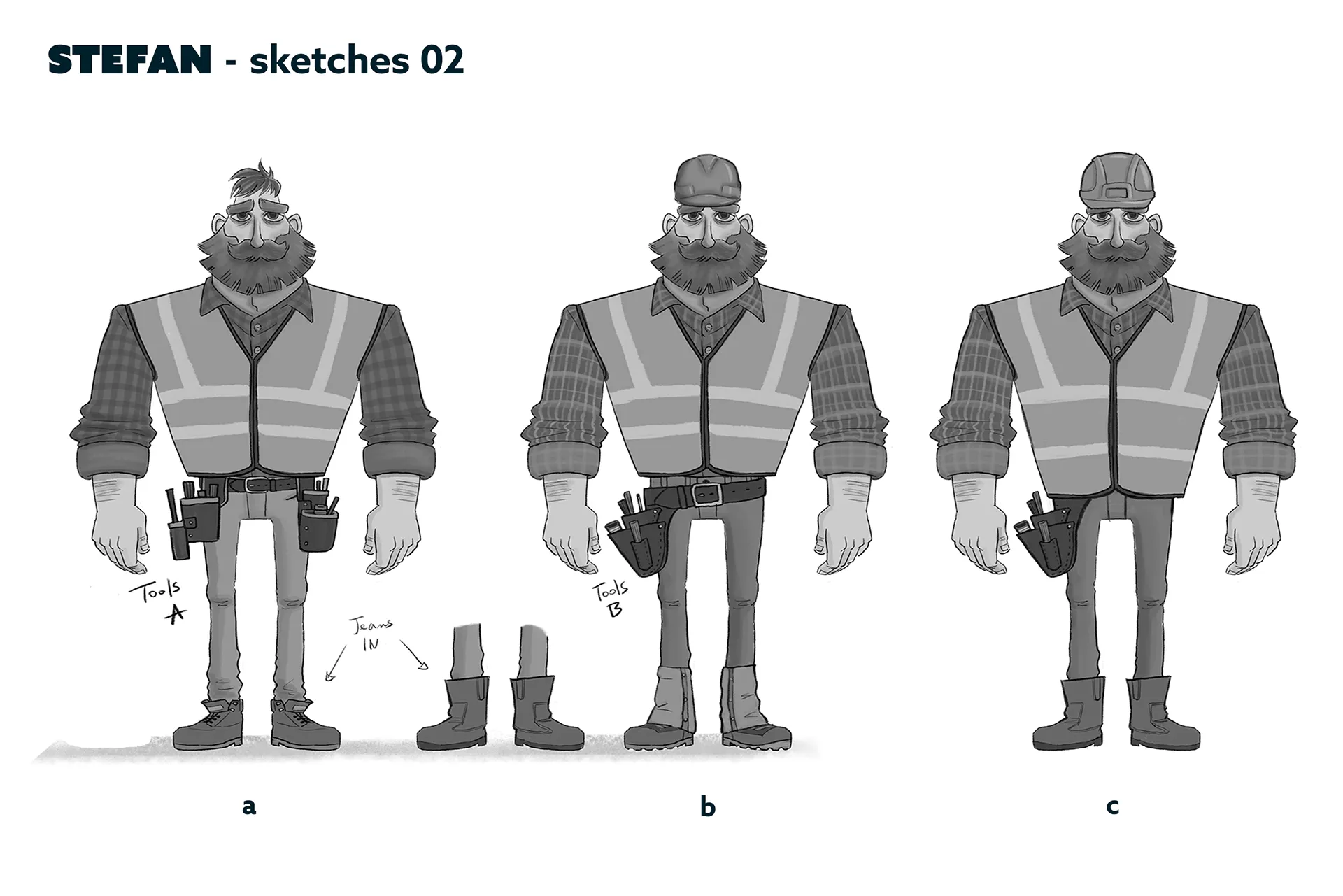 Character design process material for the case study: character design for feature animation - Ro.