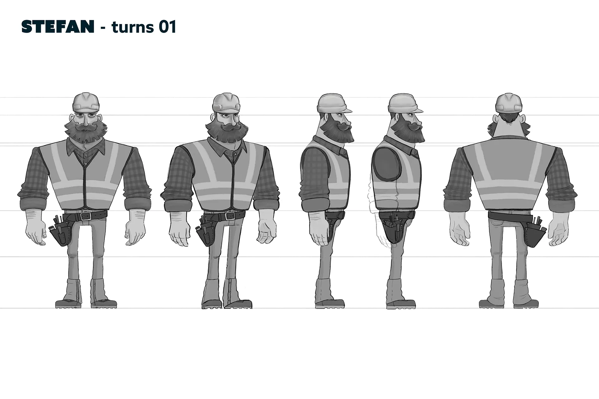 Character design process material for the case study: character design for feature animation - Ro.