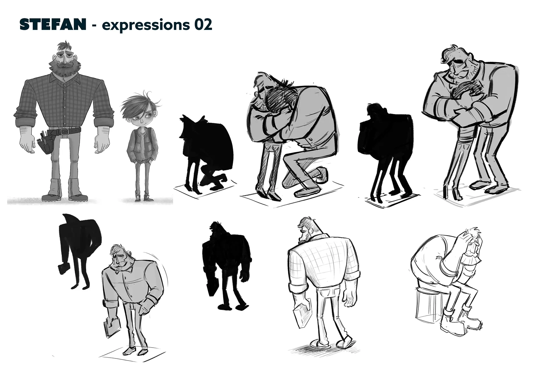 Character design process material for the case study: character design for feature animation - Ro.